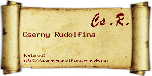 Cserny Rudolfina névjegykártya